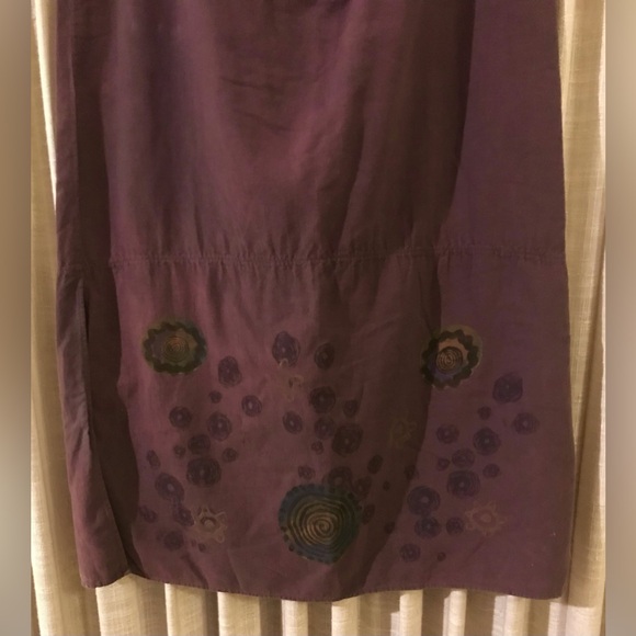Blue Fish Egglant Long Skirt w Original Art - Picture 6 of 6